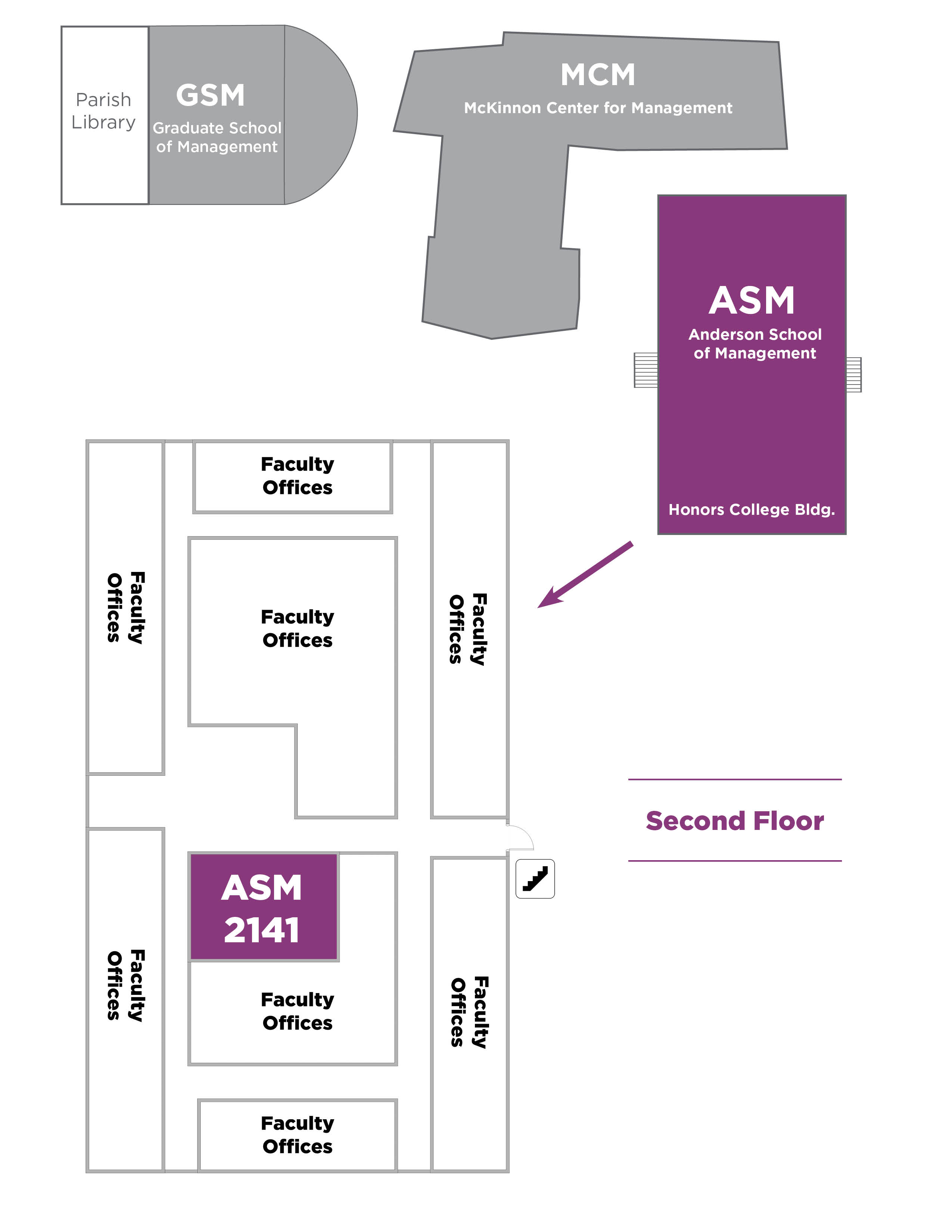 ASM Second Floor map