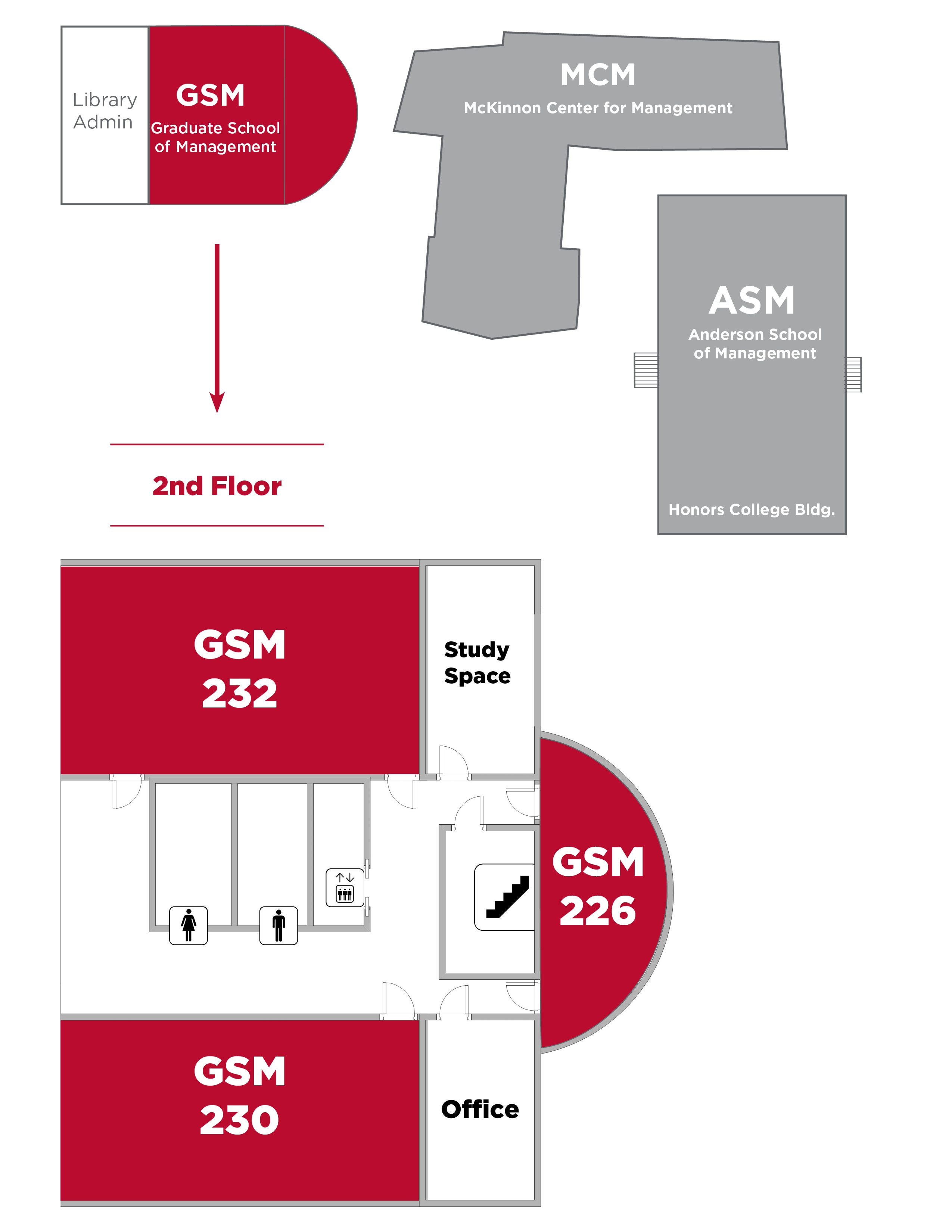 Map of second floor, GSM