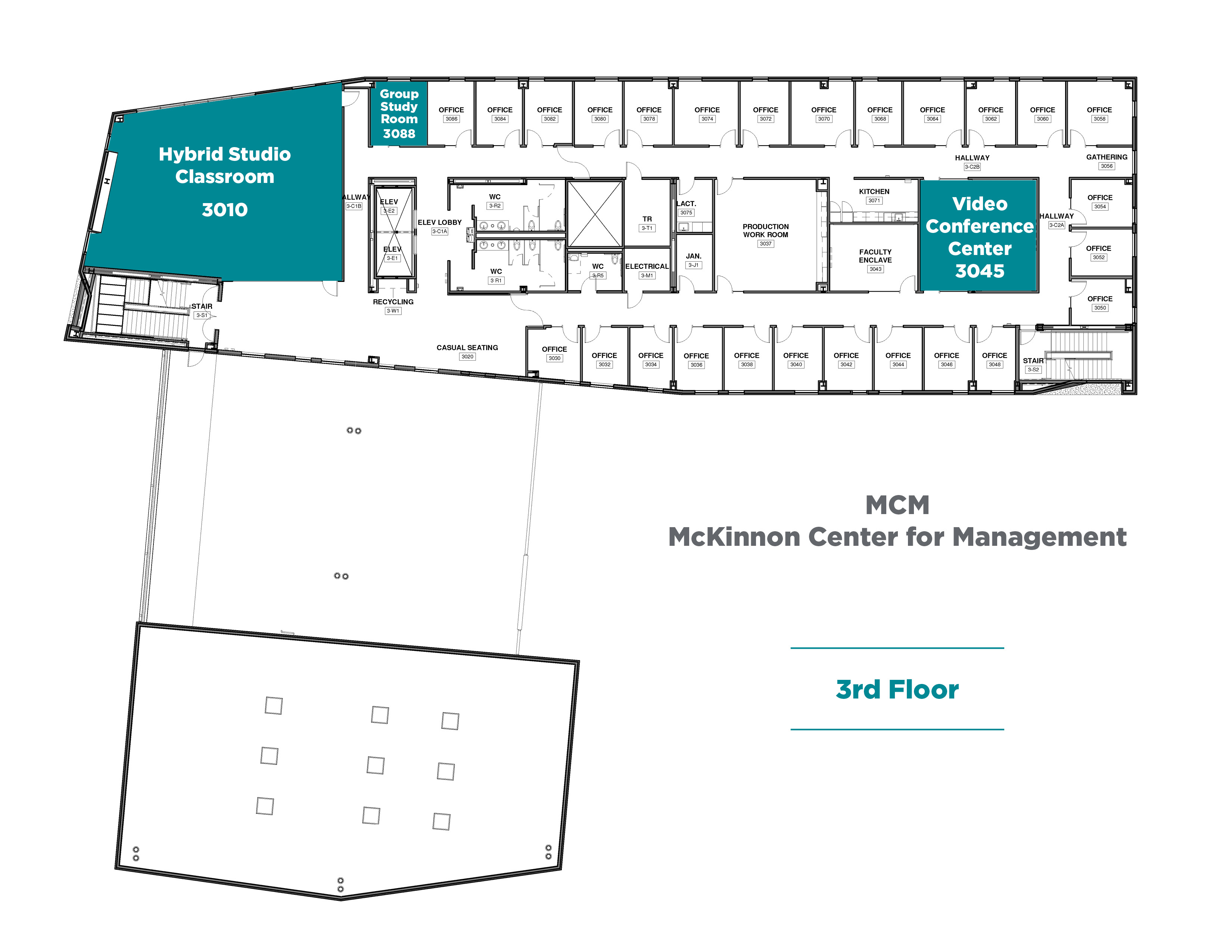 Map of MCM, third floor