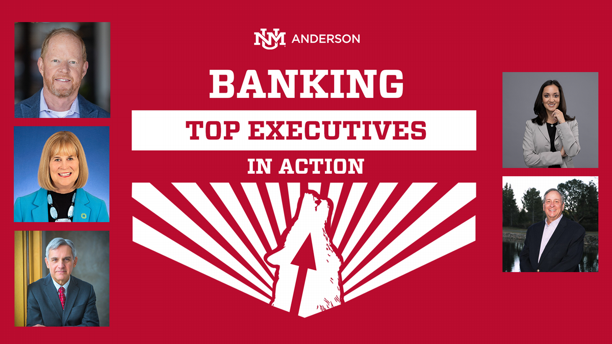 Top executives graphic with banking leaders headshots