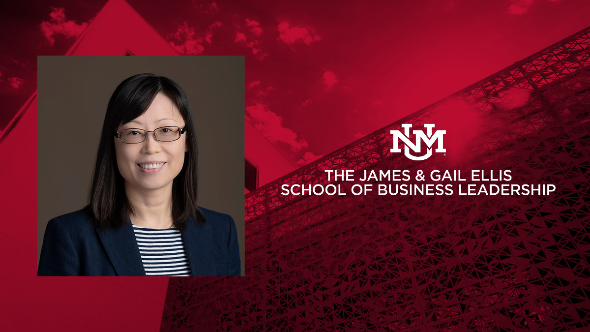 Graphic with image of Emily Wang and Ellis Logo