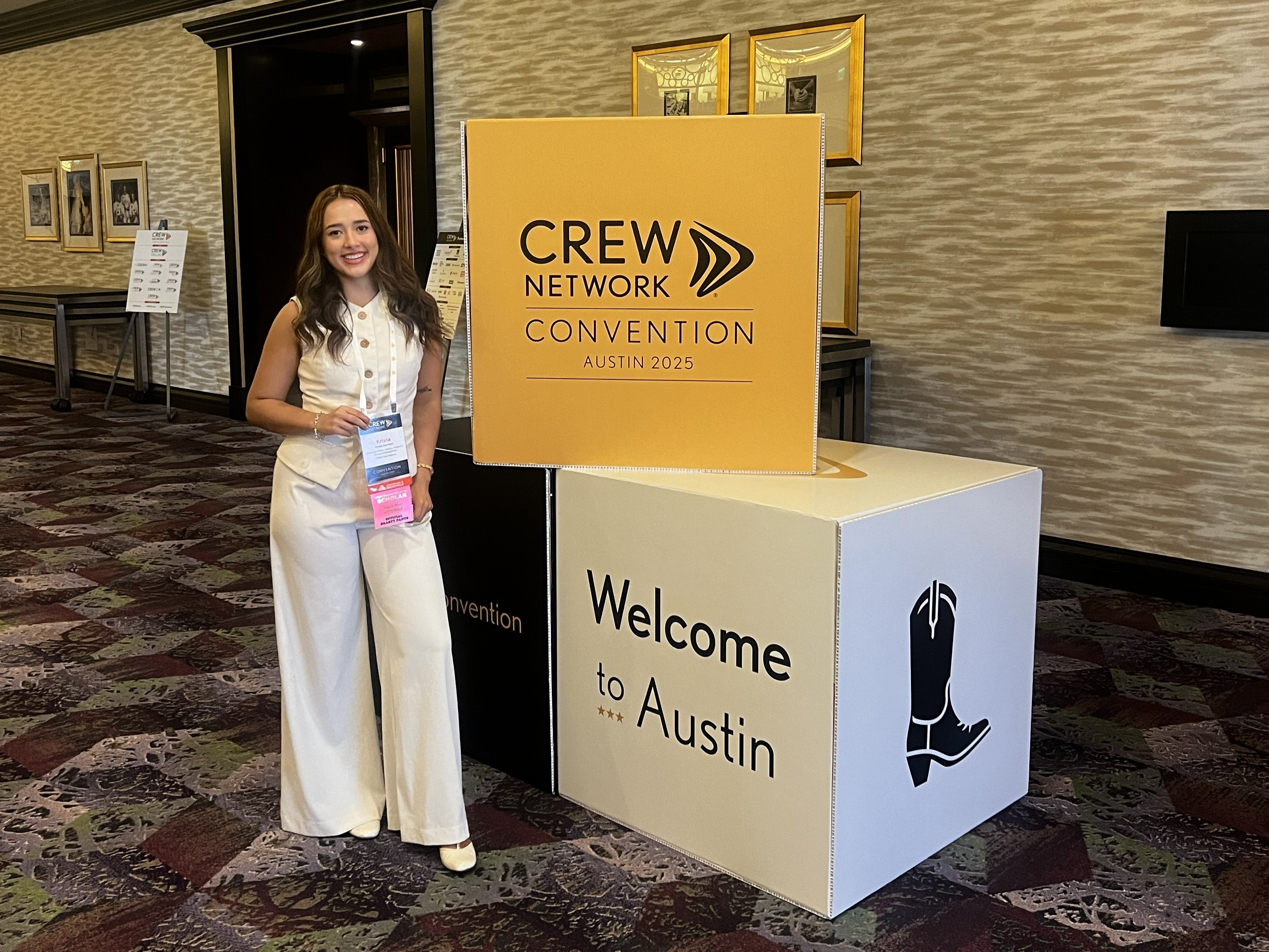 Krista Garnand attends the 2025 CREW Network Convention.